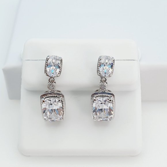 "925 Sterling Silver Cubic Zirconia Earrings, U19254849 - Picture 5 of 11